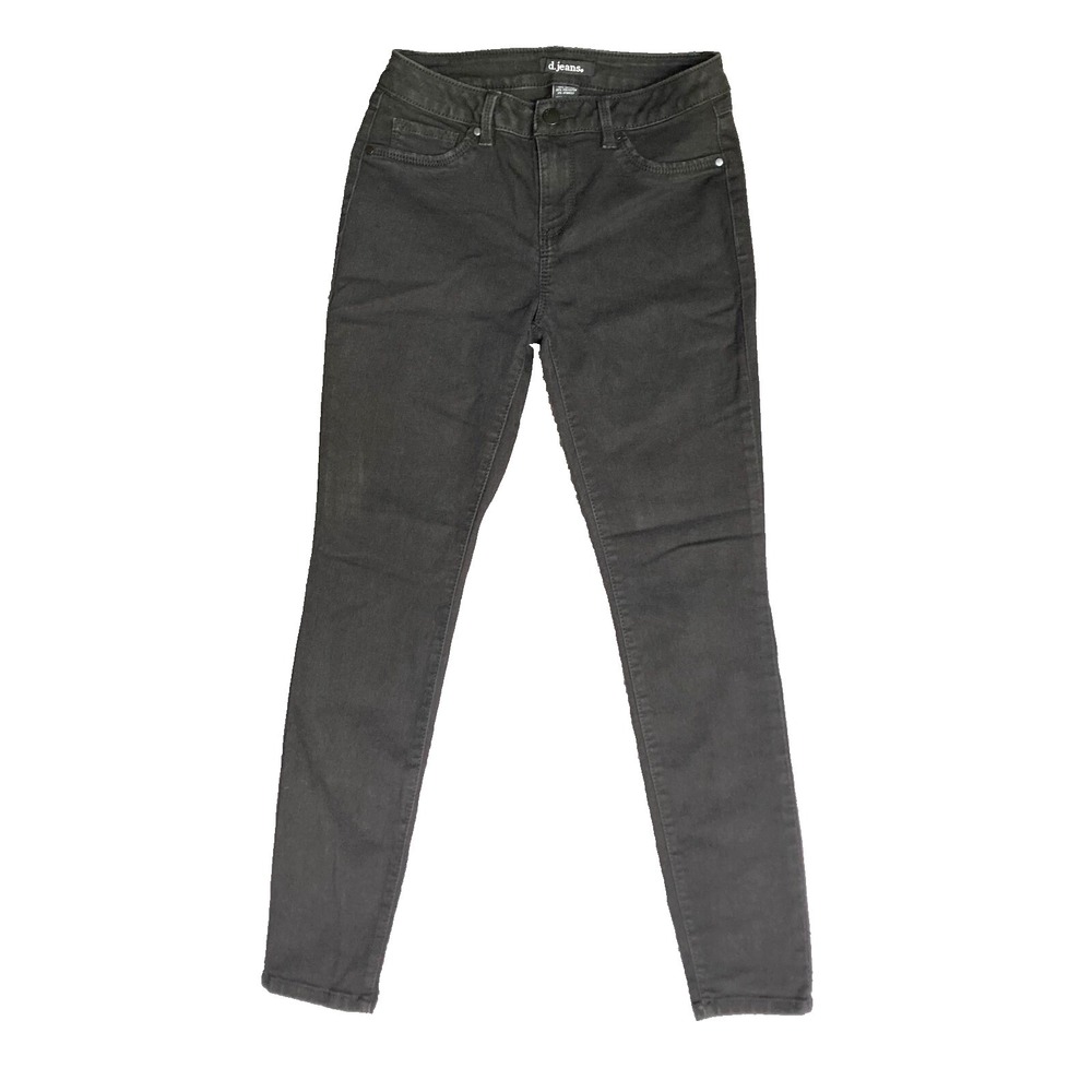 DJeans Midrise Stretch Denim Ankle Pants Skinny Black Womens S 4 29x27‎